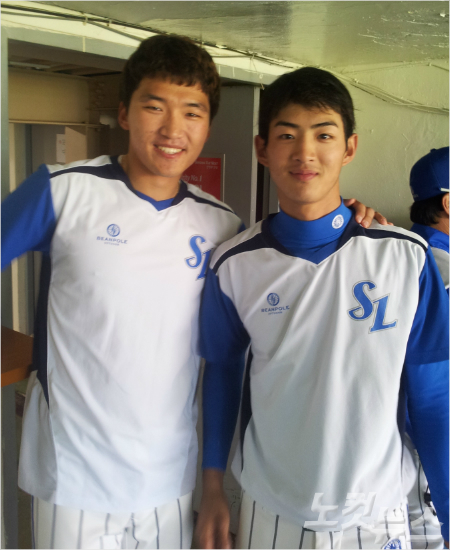 '우리가삼성의미래'지난해와올해삼성의히트상품으로꼽히는중고신인박해민(왼쪽)과구자욱.(자료사진=노컷뉴스)