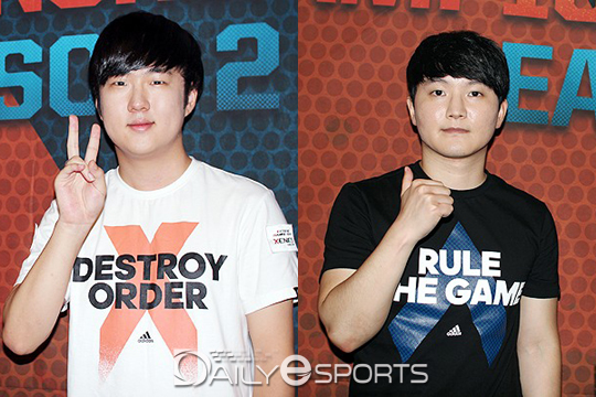 결승에 진출한 정세현(좌)과 양진협(우).