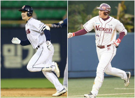 두산민병헌(왼쪽)과넥센유한준.(사진=두산베어스/넥센히어로즈)