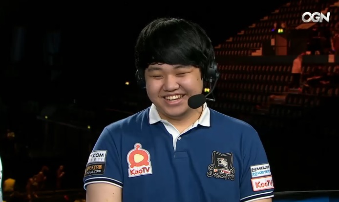 KOO 타이거즈의 원거리 딜러 김종인이 OGN과 인터뷰하고 있다(사진=OGN 생중계 캡처).