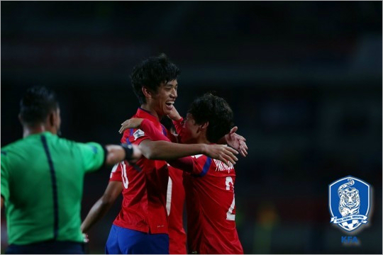 후반들어3장의교체카드를활용한최진철감독은오세훈의결승골로극적인기니전승리를이끌었다.(자료사진=대한축구협회)