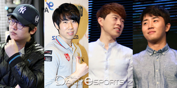 임재덕, 정종현, 임요환, 홍진호(왼쪽부터).