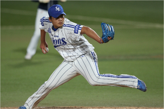 한국시리즈1~2차전에서부진했던심창민.(사진=삼성라이온즈제공)