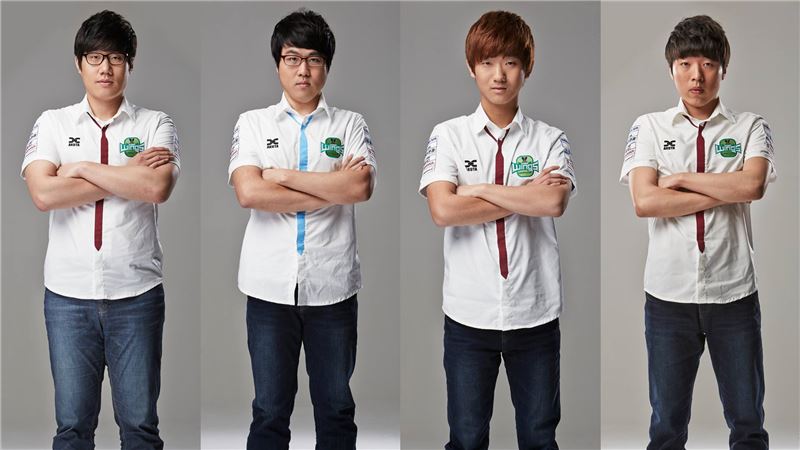 진에어와 계약이 해지된 하재상, 강동현, 양희수, 김민규(왼쪽부터).