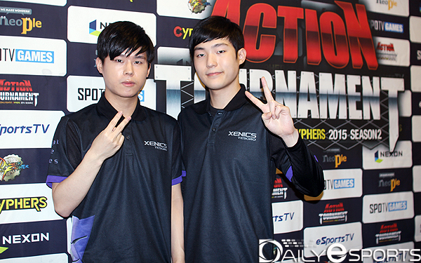 제닉스스톰X 김창수(왼쪽)와 김태환.