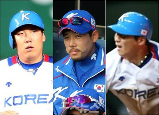 '외야는우리가책임진다'야구대표팀외야수주전이예상되는김현수(왼쪽부터)-이용규-나성범.(자료사진=박종민,황진환기자)