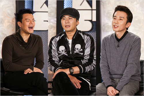 K팝스타5심사위원박진영,양현석,유희열.좌로부터.사진=SBS제공