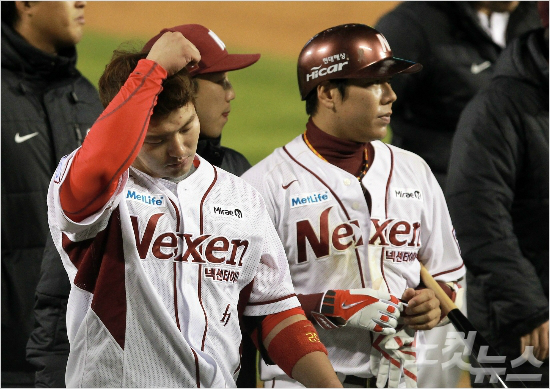 넥센시절박병호(왼쪽)와강정호.(자료사진)