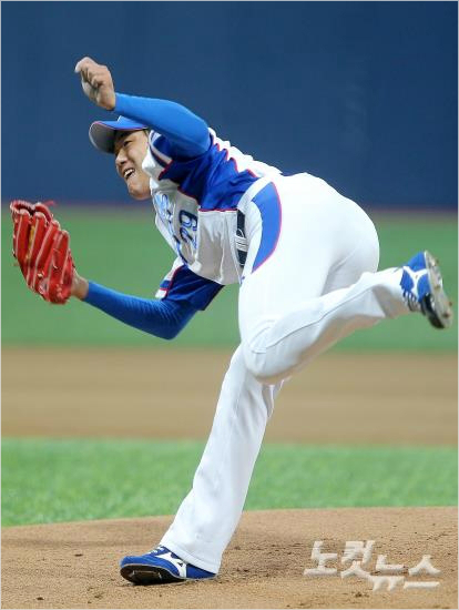 "미국전호투하고결승전도책임질게요."김광현이미국과5차전선발로나선다.(자료사진=박종민기자)