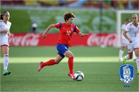 지소연은지난6월국제축구연맹(FIFA)여자월드컵이후5개월만에여자축구대표팀에복귀해호주와A매치에나선다.(자료사진=대한축구협회)