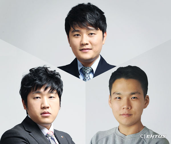 강현종 감독, 정제승, 손대영 코치(위쪽부터 시계방향으로).