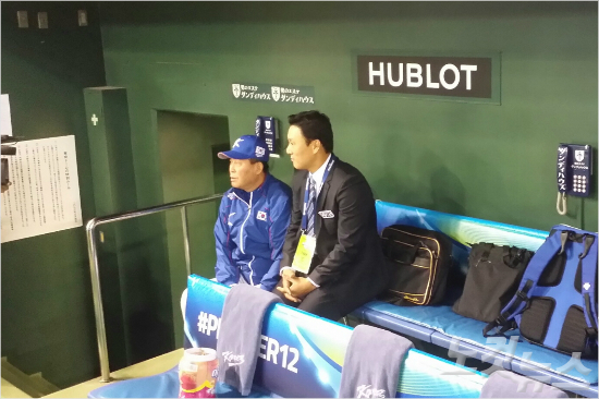 "2006년기억나니?"김인식감독과이승엽이2006년WBC기억을떠올렸다.(도쿄=김동욱기자)