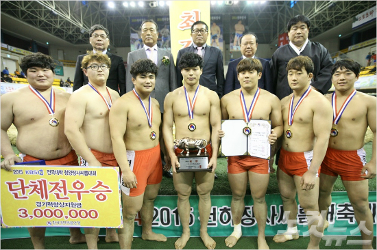 천하장사 씨름 전주대, 최강 확인 '2관왕 달성'