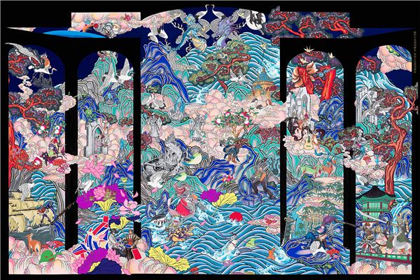 소환展에 전시된 일월장생도