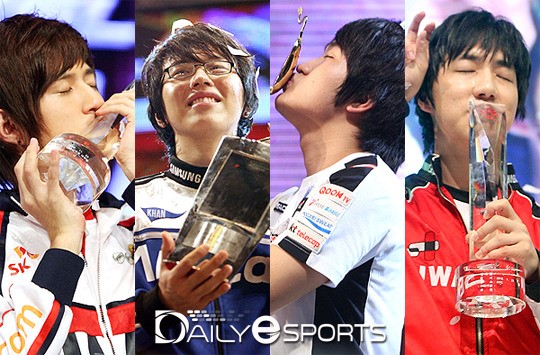김택용, 송병구, 이영호, 이제동(왼쪽부터).