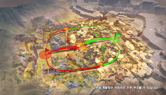 짧은 시간 동안 격렬한 전투가 예상되는 도시공방전 세션 맵
