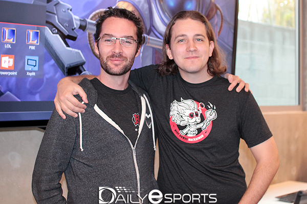 라이엇 게임즈 안드레이 반 룬(왼쪽)과 브라이언 피니.