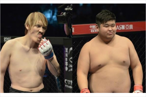 최홍만과아오르꺼러.사진=로드FC제공