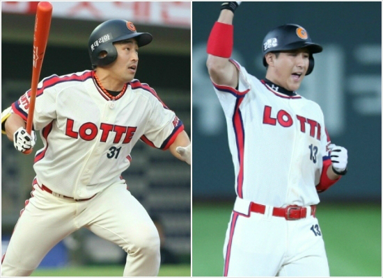 롯데손아섭-황재균.(자료사진=롯데)