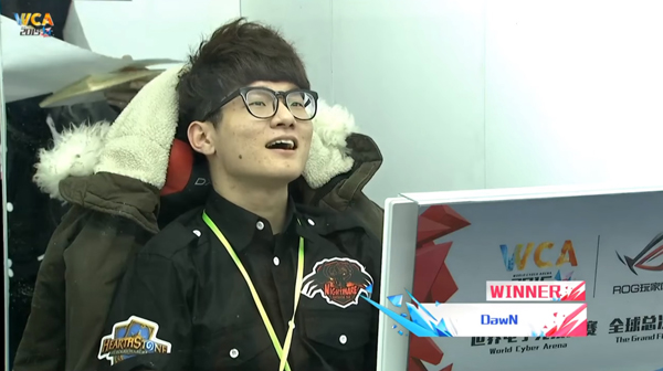 WCA 2015 우승자 던(사진 출처 wca 2015).