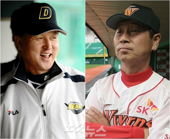 '그땐그랬지'2000년대후반뜨겁게가을야구를달궜던당시김경문두산(왼쪽),김성근SK감독의모습.(자료사진=윤창원기자)