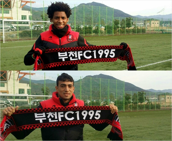 지난시즌활약한외국인선수가운데루키안만남긴부천은브라질출신바그닝요(위)와에벨톤(아래)를영입해새로운브라질공격트리오를완성했다.(자료사진=부천FC1995)