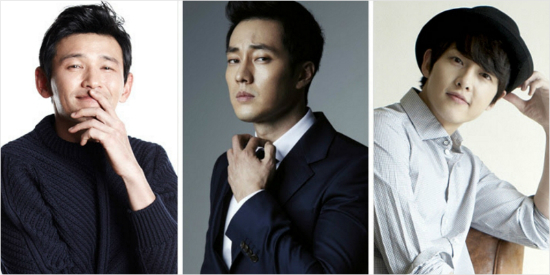 배우황정민,소지섭,송중기.(사진=각소속사제공)