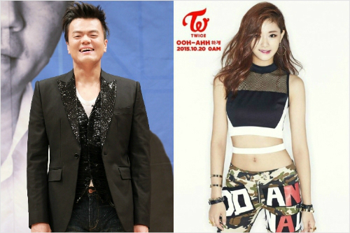 JYP엔터테인먼트박진영프로듀서와트와이스의멤버쯔위.(사진=자료사진,JYP엔터테인먼트제공)