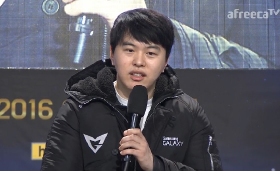 삼성 갤럭시 송병구 플레잉 코치(사진=아프리카TV 생중계 캡처).