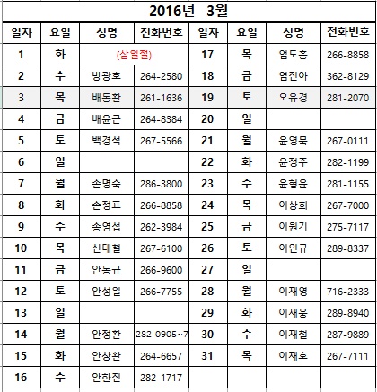3월당직변호사명단.