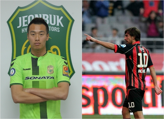 전북의김신욱과서울의데얀은올시즌'아시아챔피언'을목표로이뤄진두팀의엄청난선수영입을대표하는선수다.(자료사진=전북현대,FC서울)