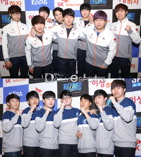 KT 롤스터(위)와 아프리카 프릭스.