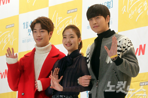 배우서강준(왼쪽부터),김고은,박해진(사진=황진환기자/노컷뉴스)
