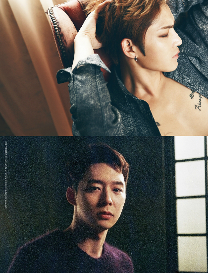 JYJ김재중(위),박유천(사진=씨제스엔터테인먼트제공)