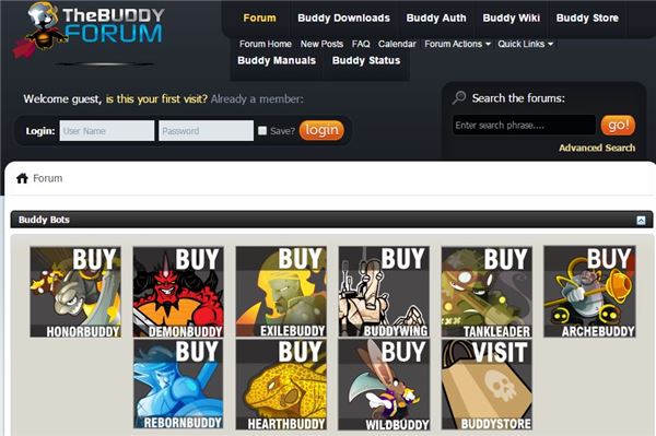 봇 관련 프로그램을 판매 중인 홈페이지