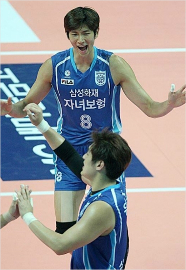 삼성화재리시브를담당하는류윤식.(사진=KOVO제공)