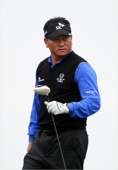 최경주는아놀드파머인비테이셔널최종일에3타를잃어올시즌미국프로골프(PGA)투어세번째'톱10'진입이무산됐다.(자료사진=SK텔레콤)