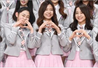 ▲프로듀스101.좌측부터강미나,김나영,김세영연습생