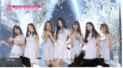 ▲프로듀스101소녀온탑공연모습.