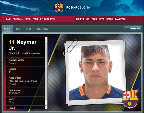 PSG가즐라탄이브라히모비치의대체자로첼시공격수디에구코스타에영입제안을했다는유럽현지의보도가나온가운데네이마르의대리인은PSG의제안이라면바르셀로나를떠날수있다는폭탄발언을해화제다.(자료사진=바르셀로나공식홈페이지갈무리)