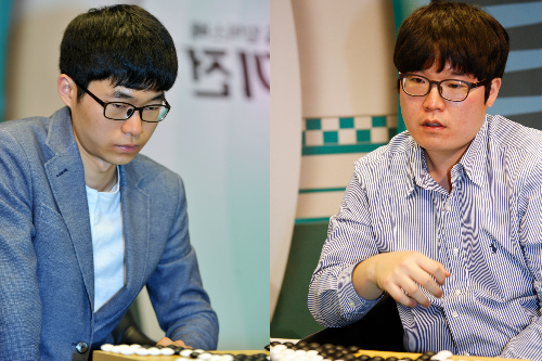 이동훈5단(왼쪽)과윤찬희5단(사진=한국기원·오로제공)