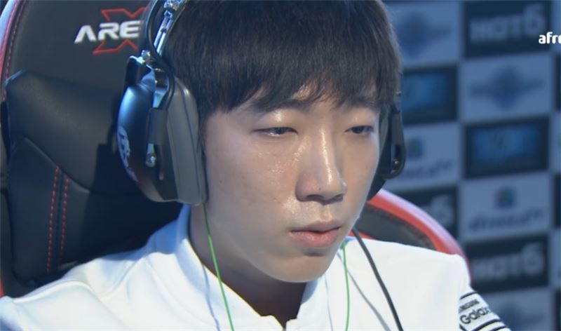 삼성 갤럭시 백동준(사진=아프리카TV 생중계 화면 캡처)