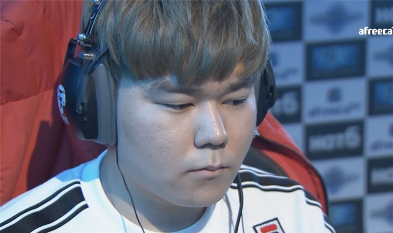 SK텔레콤 T1 김명식(사진=아프리카TV 생중계 화면 캡처).