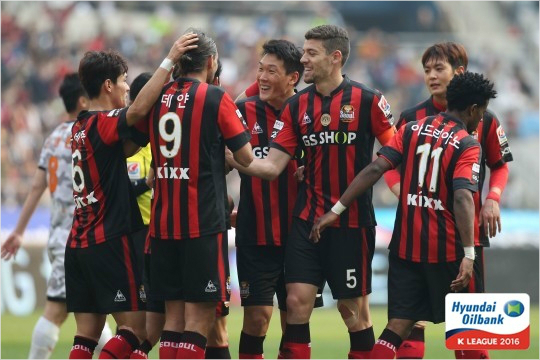 8경기중6경기에똑같은라인업을내며초반상승세를타고있는FC서울.(사진=한국프로축구연맹제공)