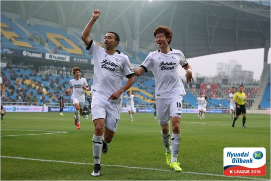 "개막5경기연속골기대하세요."성남FC티아고가기록에도전한다.(사진=한국프로축구연맹제공)