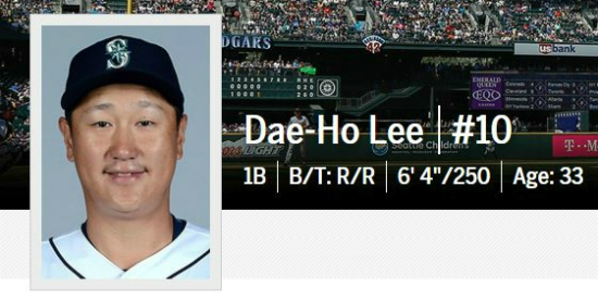 '역시이대호!'메이저리그에서활동하고있는이대호(34·시애틀)가14일(한국시각)열린텍사스와의경기에서연장10회말대타로나와끝내기2점홈런을기록했다.(사진=MLB.com홈페이지캡처)