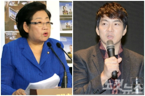 (좌)김을동의원(우)배우송일국(사진=자료사진/노컷뉴스)