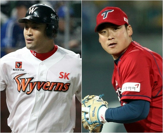 올해SK와KIA의중심타선에서든든하게활약하고있는정의윤(왼쪽)-김주형.(자료사진=SK,KIA)