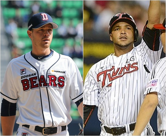 '서울의복덩이들'올해평균자책점,다승,피안타율1위를달리는두산마이클보우덴(왼쪽)과홈런1위의LG루이스히메네스.(자료사진=두산,LG)