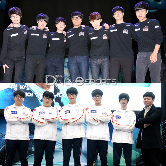 서머 시즌 승강전에서 돌풍을 만들어낸 ESC 에버(위)와 MVP.